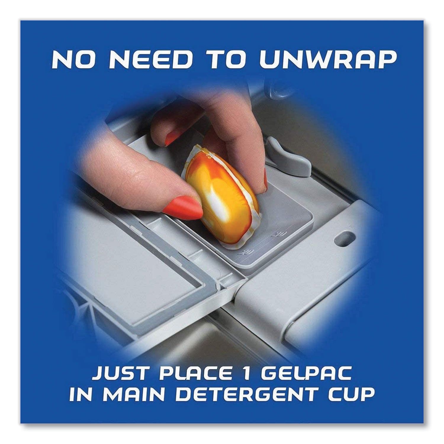 Dish Detergent Gelpacs, Orange Scent, 32/Box - 