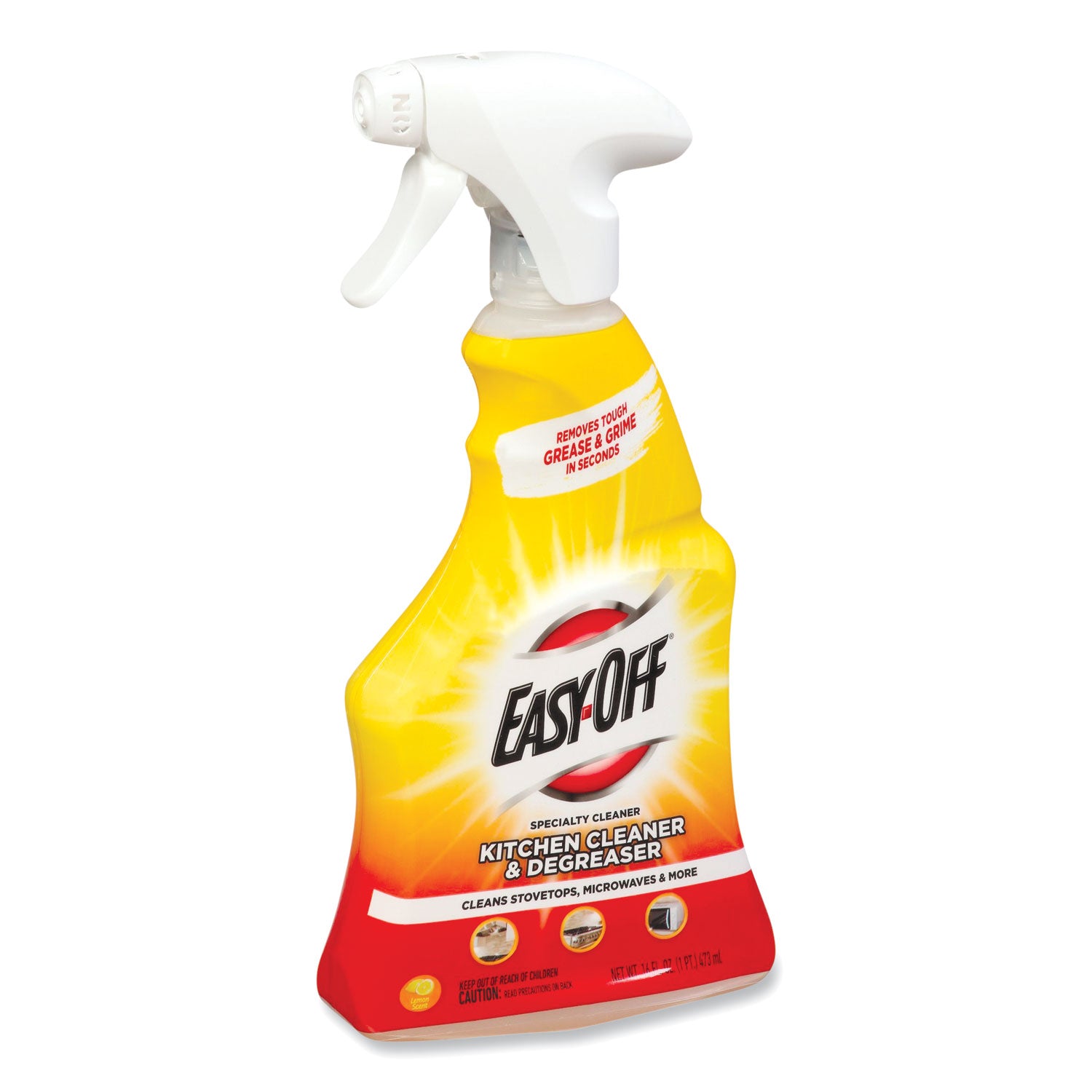 Kitchen Degreaser, Lemon Scent, 16 oz Spray Bottle, 6/Carton