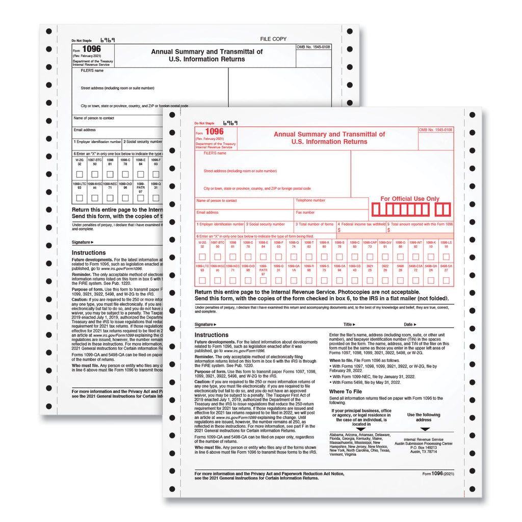 1096-tax-form-for-dot-matrix-printers-fiscal-year-2023-two-part-carbonless-8-x-11-10-forms-total_top2202 - 1