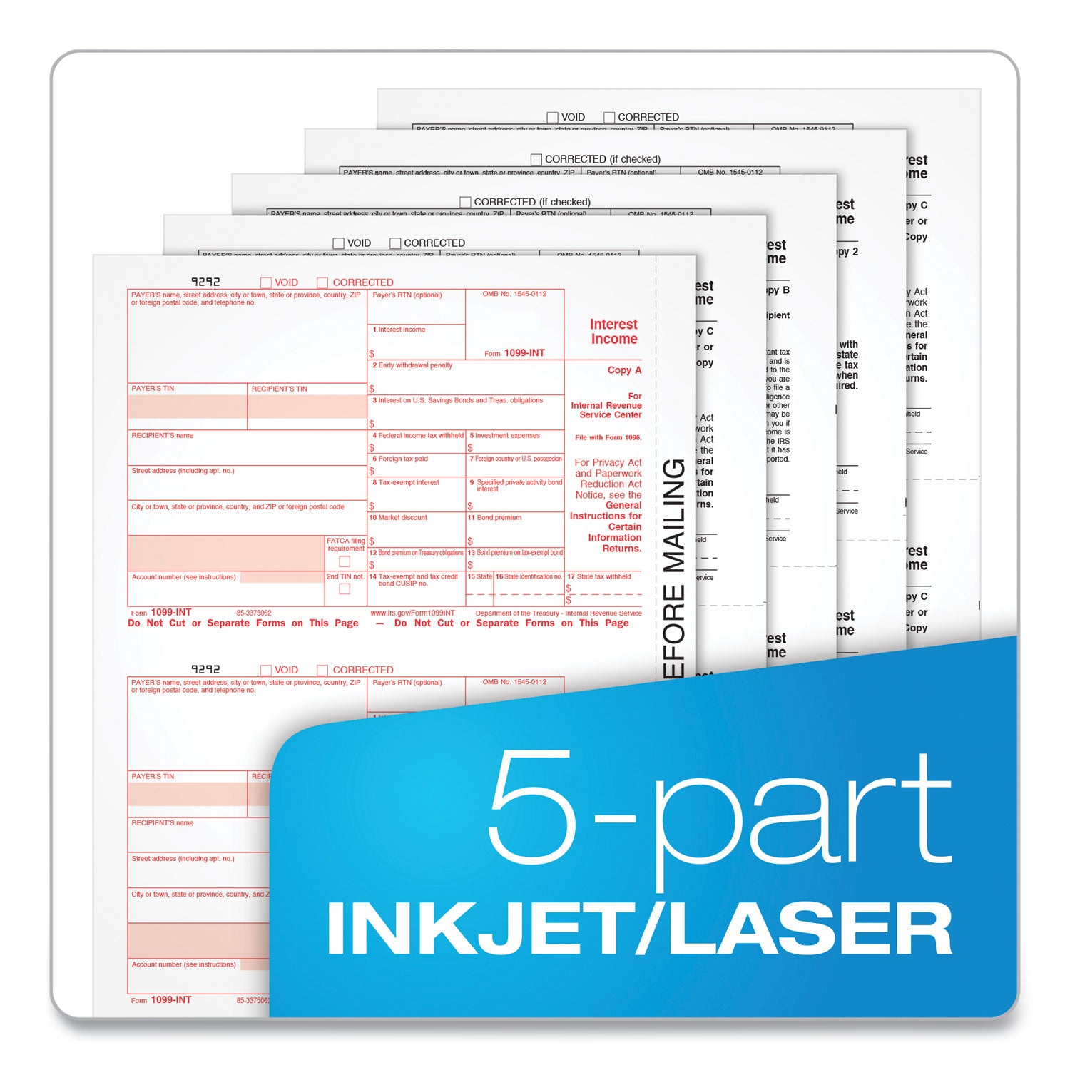 1099-int-tax-forms-for-inkjet-laser-printers-fiscal-year-2023-five-part-carbonless-8-x-55-2-forms-sheet-24-forms-total_top22983 - 3
