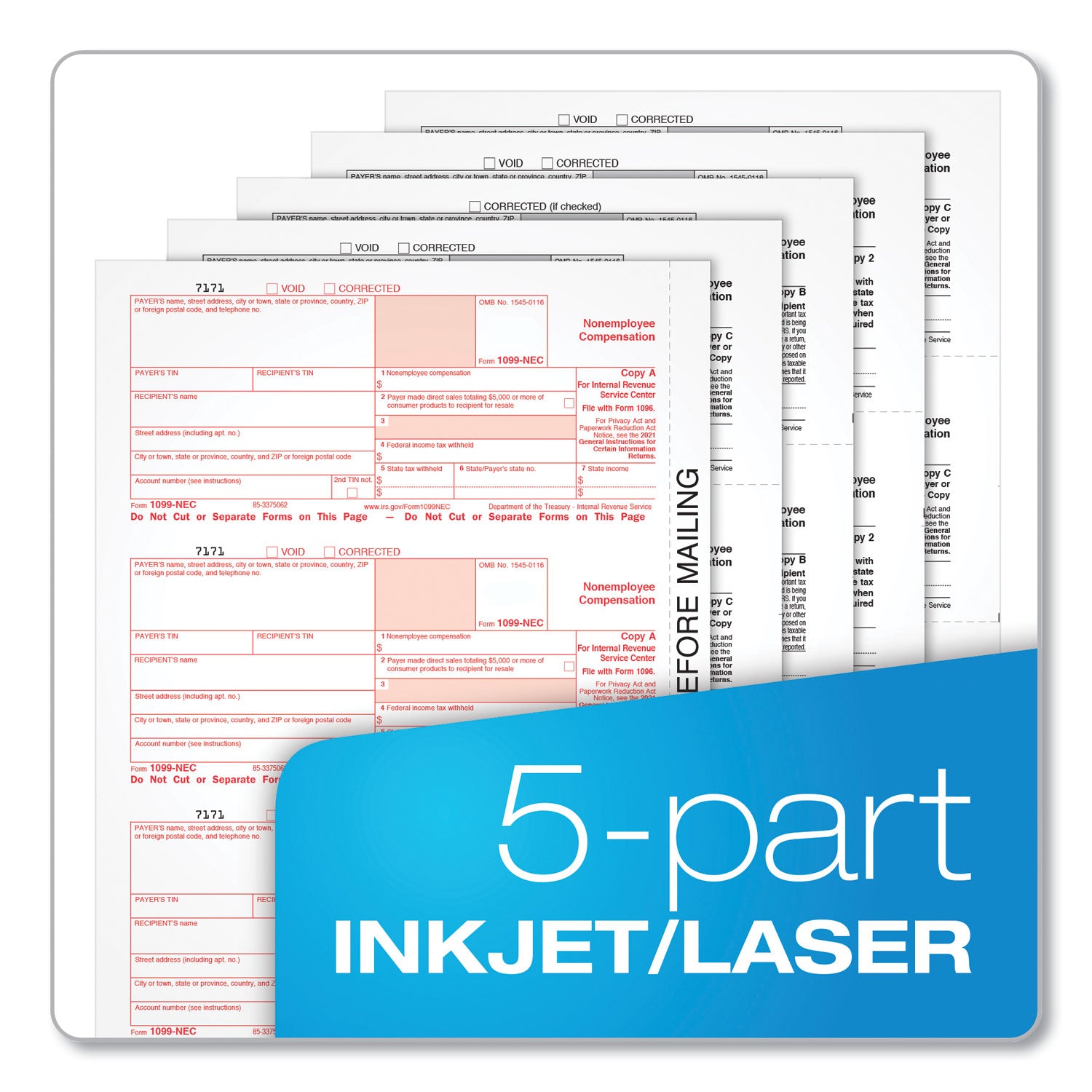 1099-nec-tax-forms-fiscal-year-2023-five-part-carbonless-85-x-35-3-forms-sheet-50-forms-total_top22993nec - 5