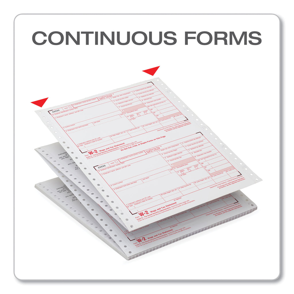 W-2 Tax Forms for Dot Matrix Printers, Fiscal Year: 2023, Six-Part Carbonless, 5.5 x 8.5, 2 Forms/Sheet, 24 Forms Total - 