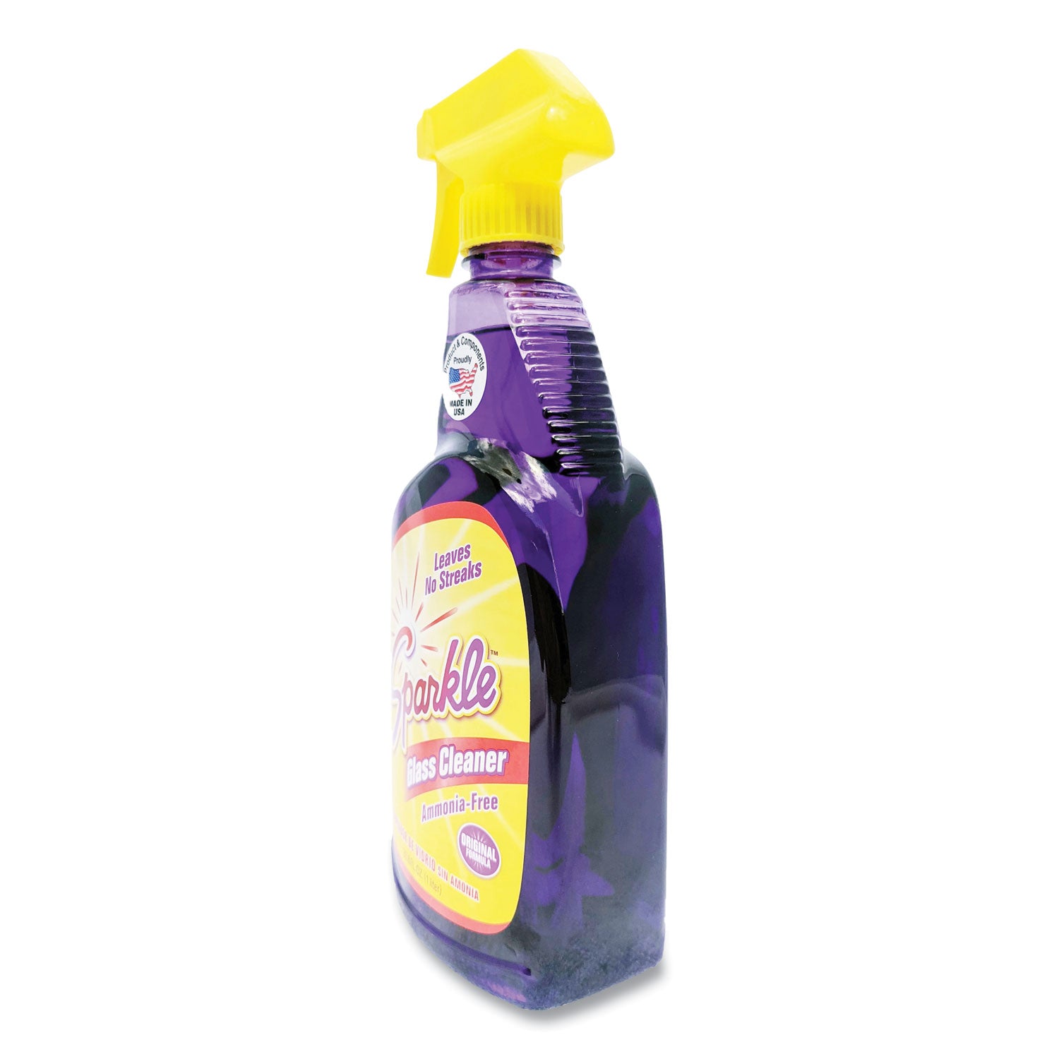 Glass Cleaner, 33.8 oz Spray Bottle, 12/Carton - 