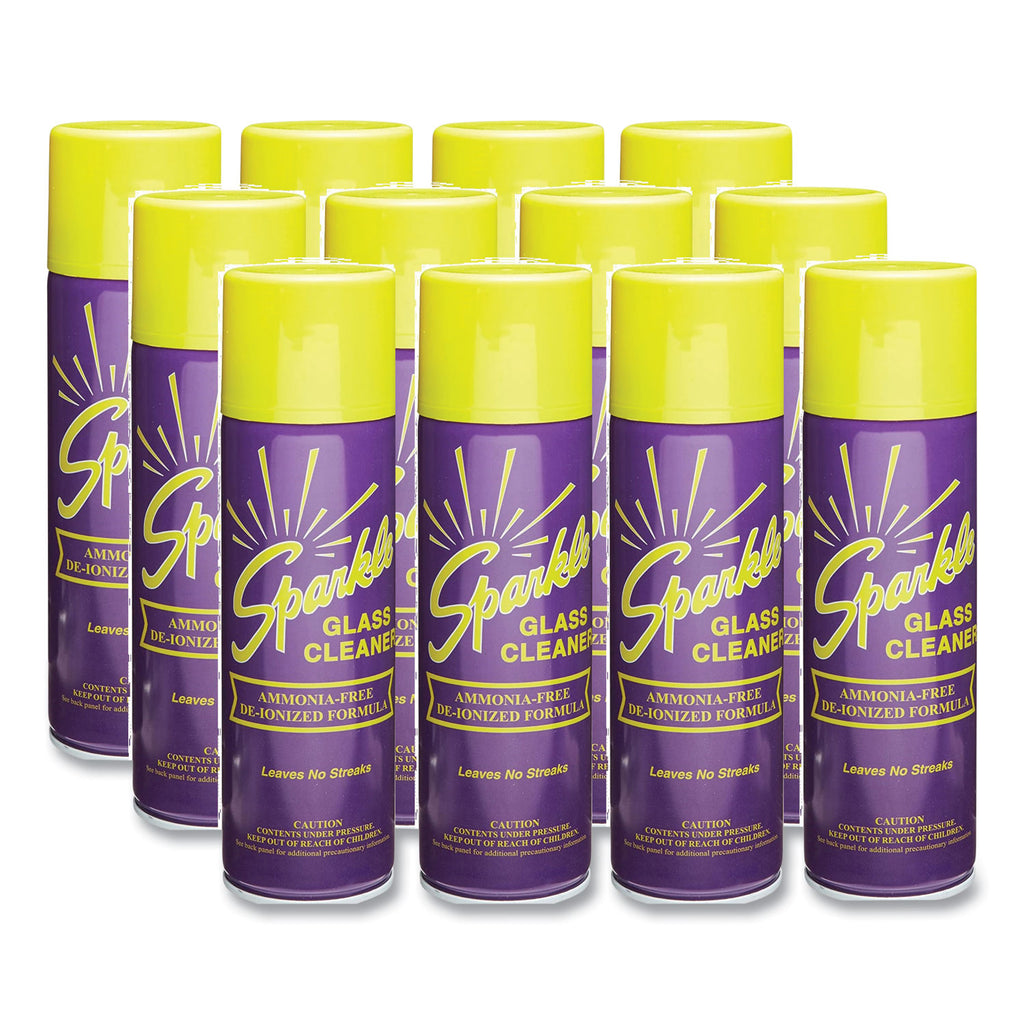 Glass Cleaner, 20 oz Aerosol Spray, 12/Carton - 