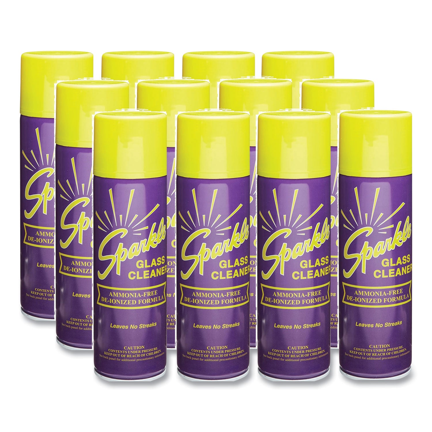 Glass Cleaner, 20 oz Aerosol Spray, 12/Carton - 