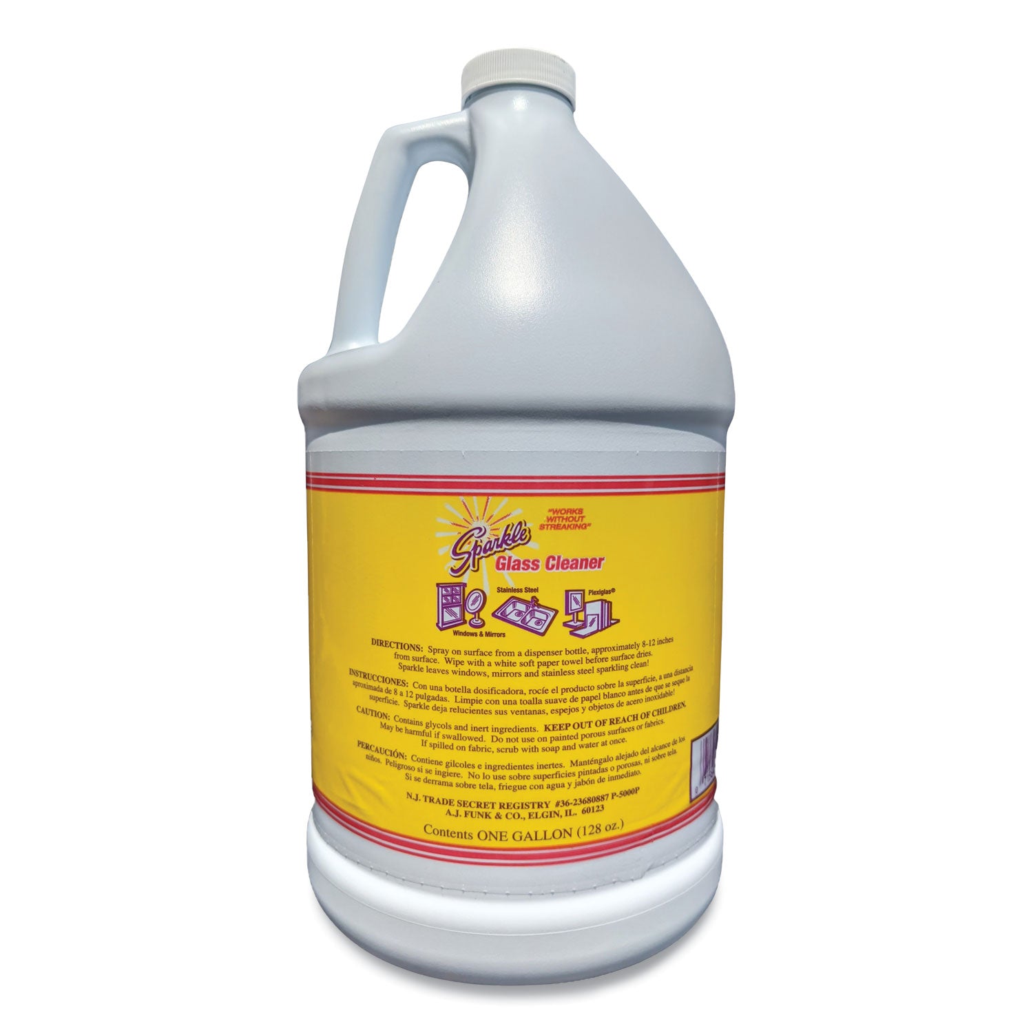 Glass Cleaner, 1 gal Bottle Refill - 