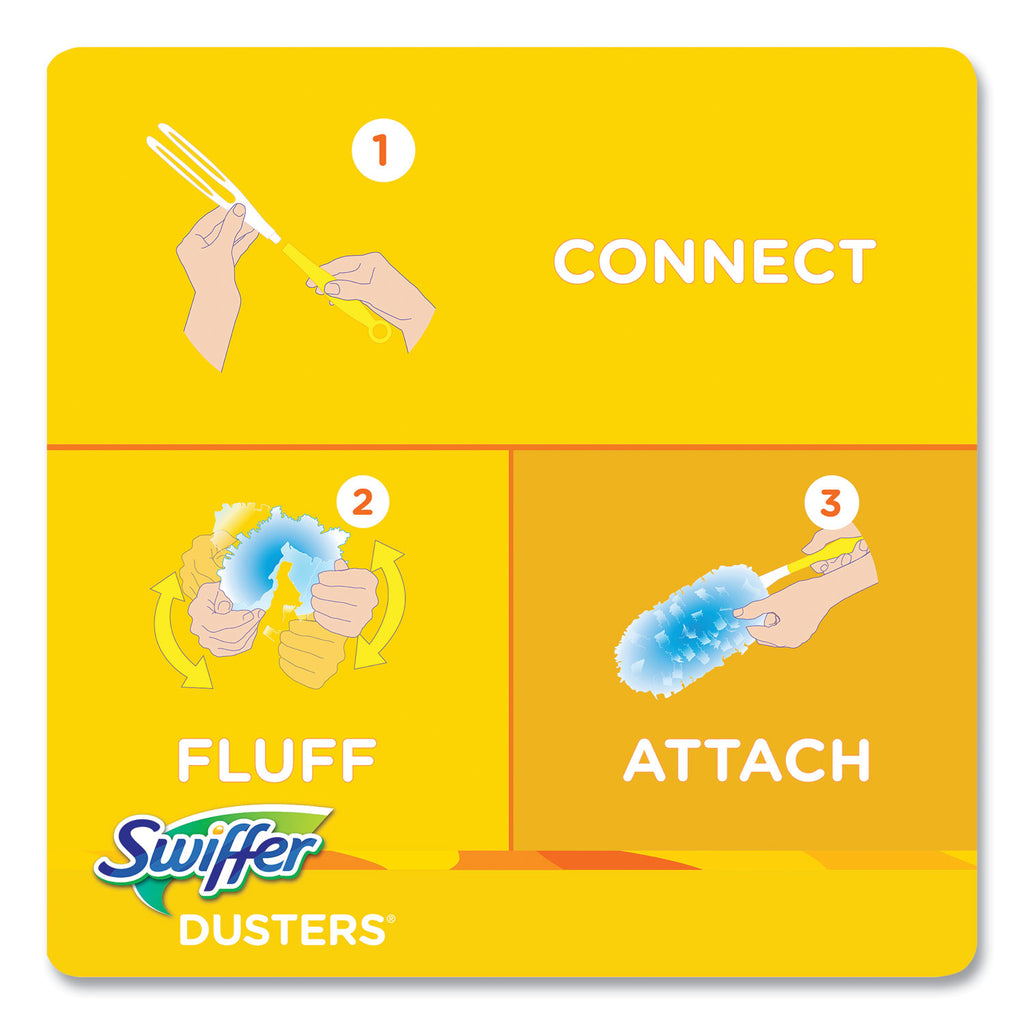 Refill Dusters, Dust Lock Fiber, 2" x 6", Light Blue, 18/Box, 4 Boxes/Carton
