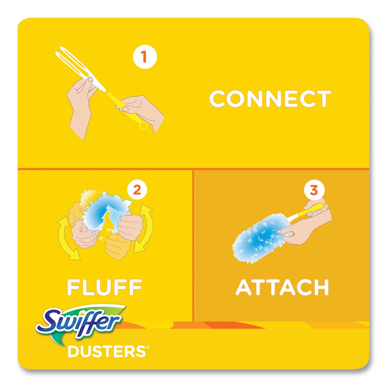 Refill Dusters, Dust Lock Fiber, 2" x 6", Light Blue, 18/Box, 4 Boxes/Carton