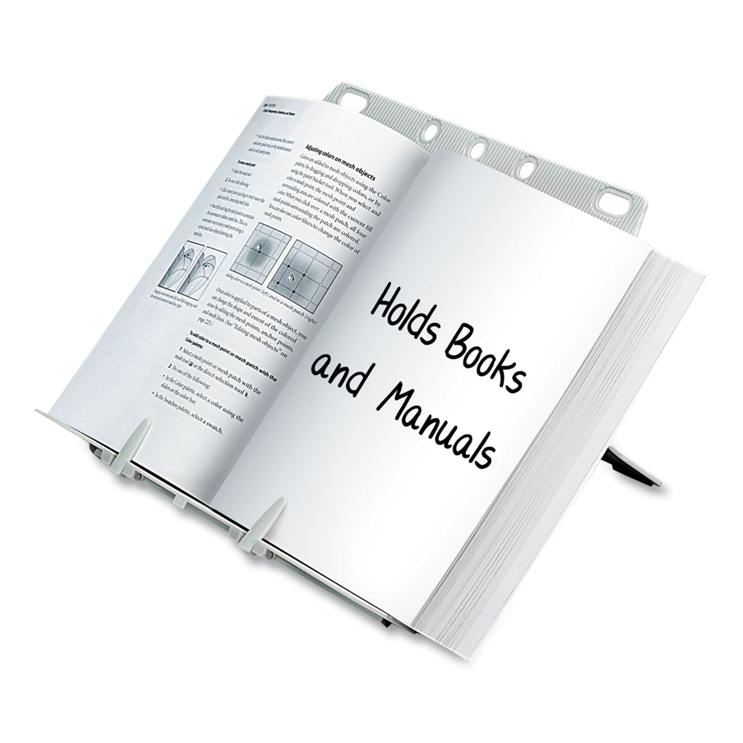 BookLift Copyholder, One Book/Pad Capacity, Plastic, Platinum - 