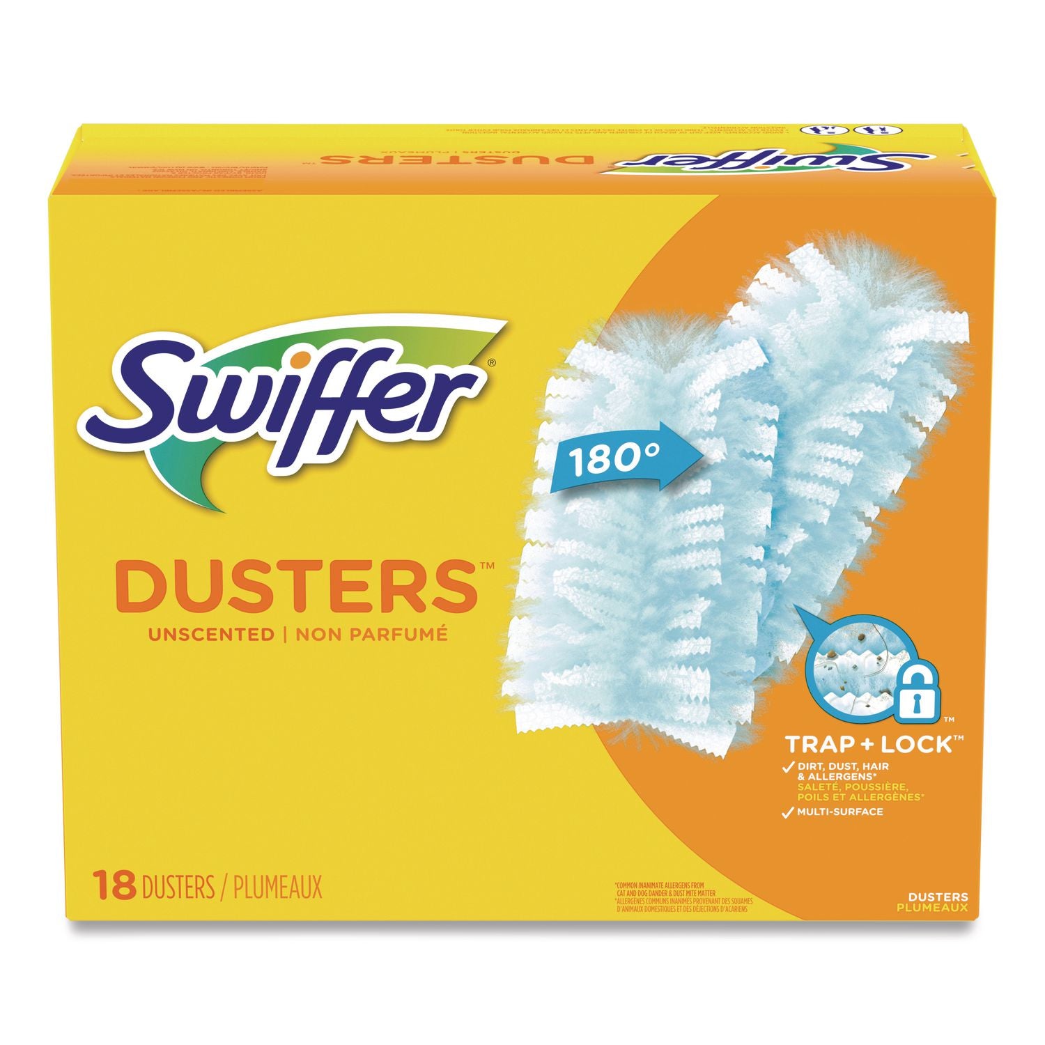 Refill Dusters, Dust Lock Fiber, 2" x 6", Light Blue, 18/Box, 4 Boxes/Carton