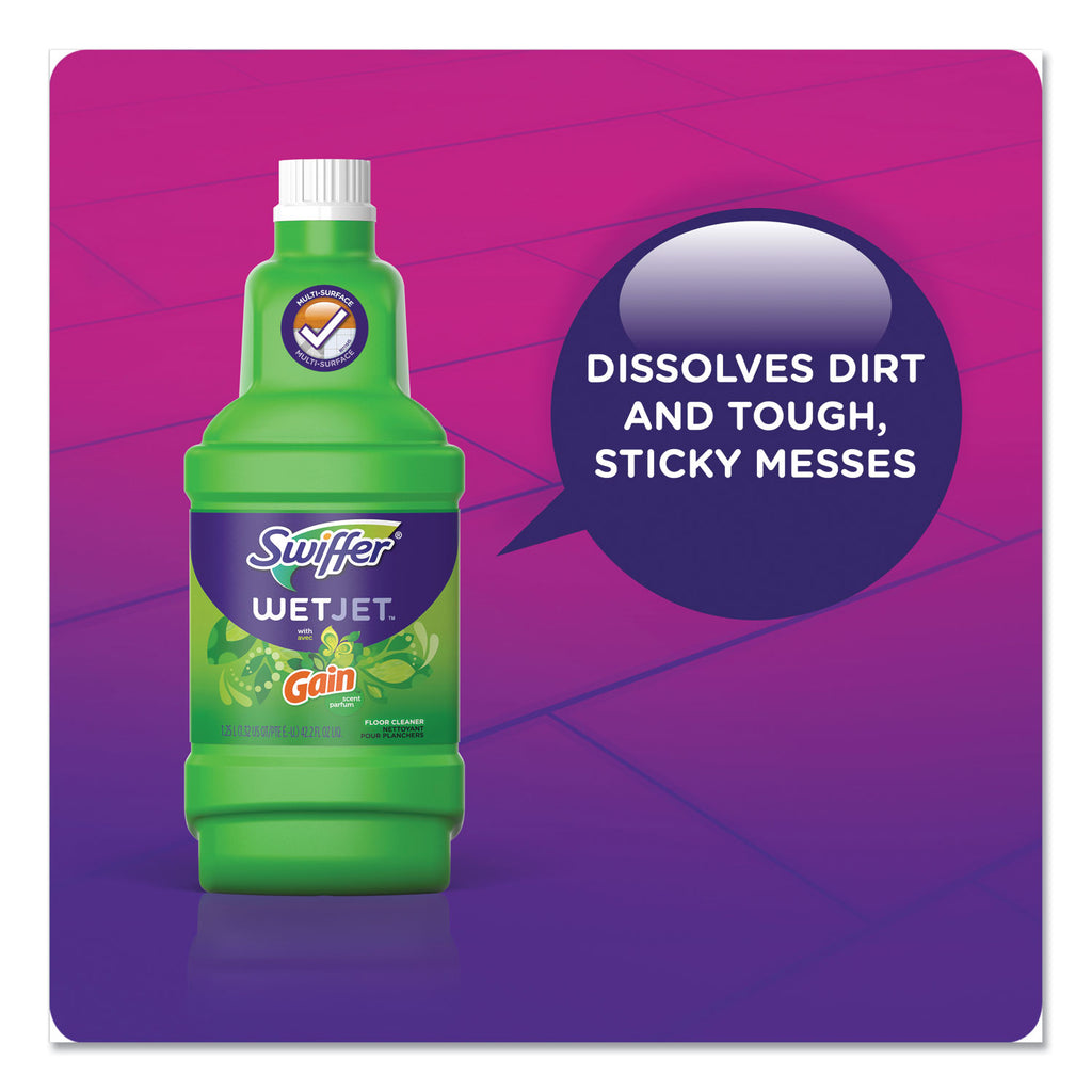 WetJet System Cleaning-Solution Refill, Original Scent, 1.25 L Bottle, 4/Carton