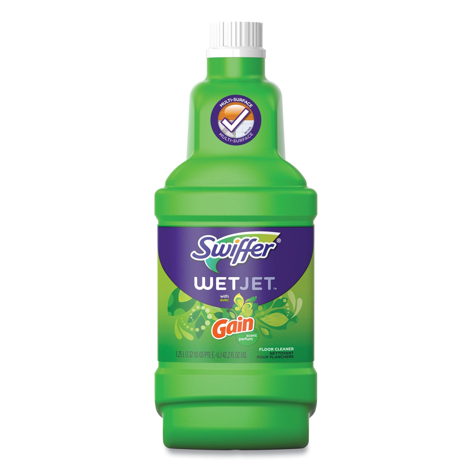 WetJet System Cleaning-Solution Refill, Original Scent, 1.25 L Bottle, 4/Carton