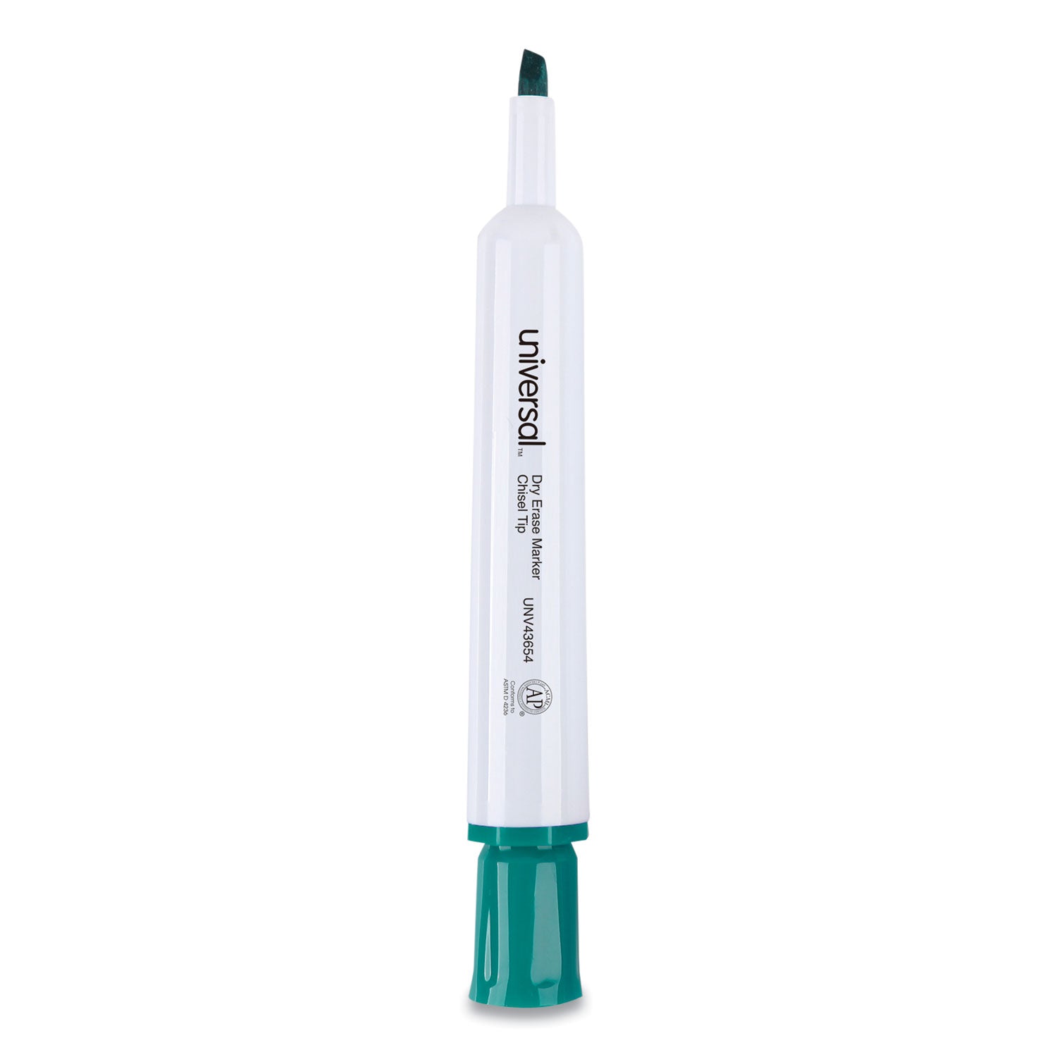 Dry Erase Marker, Broad Chisel Tip, Green, Dozen - 