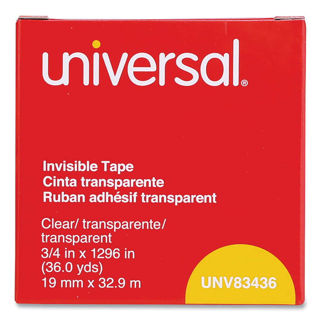 Invisible Tape, 1" Core, 0.75" x 36 yds, Clear