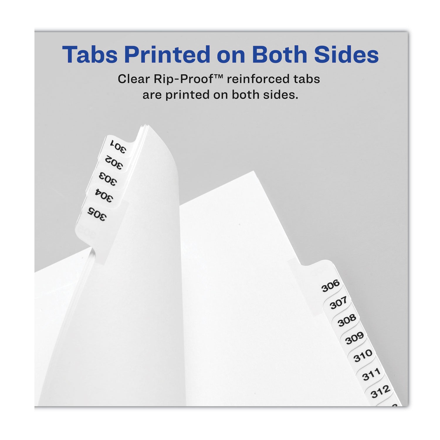 Preprinted Legal Exhibit Side Tab Index Dividers, Avery Style, 10-Tab, 13, 11 x 8.5, White, 25/Pack - 