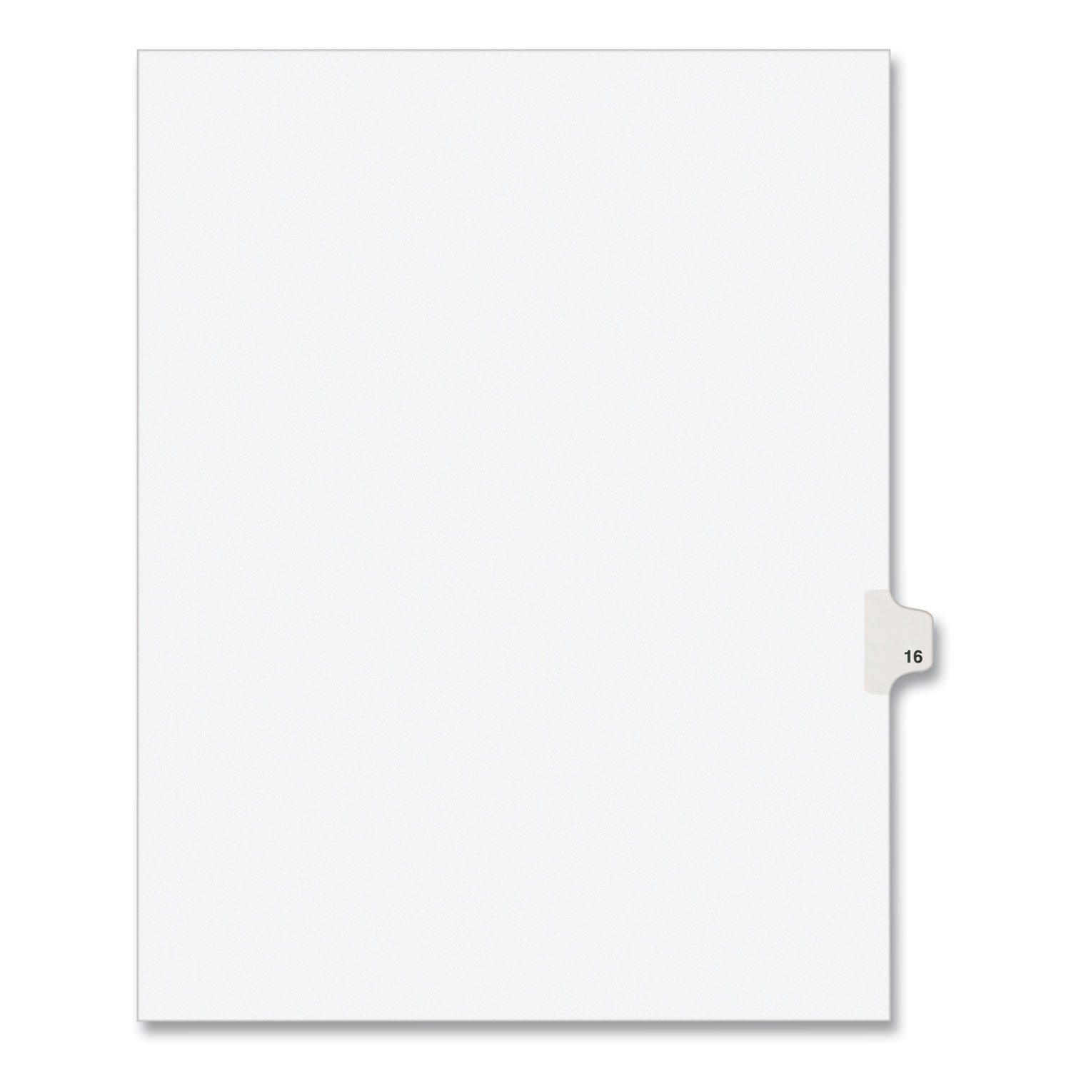 Preprinted Legal Exhibit Side Tab Index Dividers, Avery Style, 10-Tab, 16, 11 x 8.5, White, 25/Pack, (1016) - 