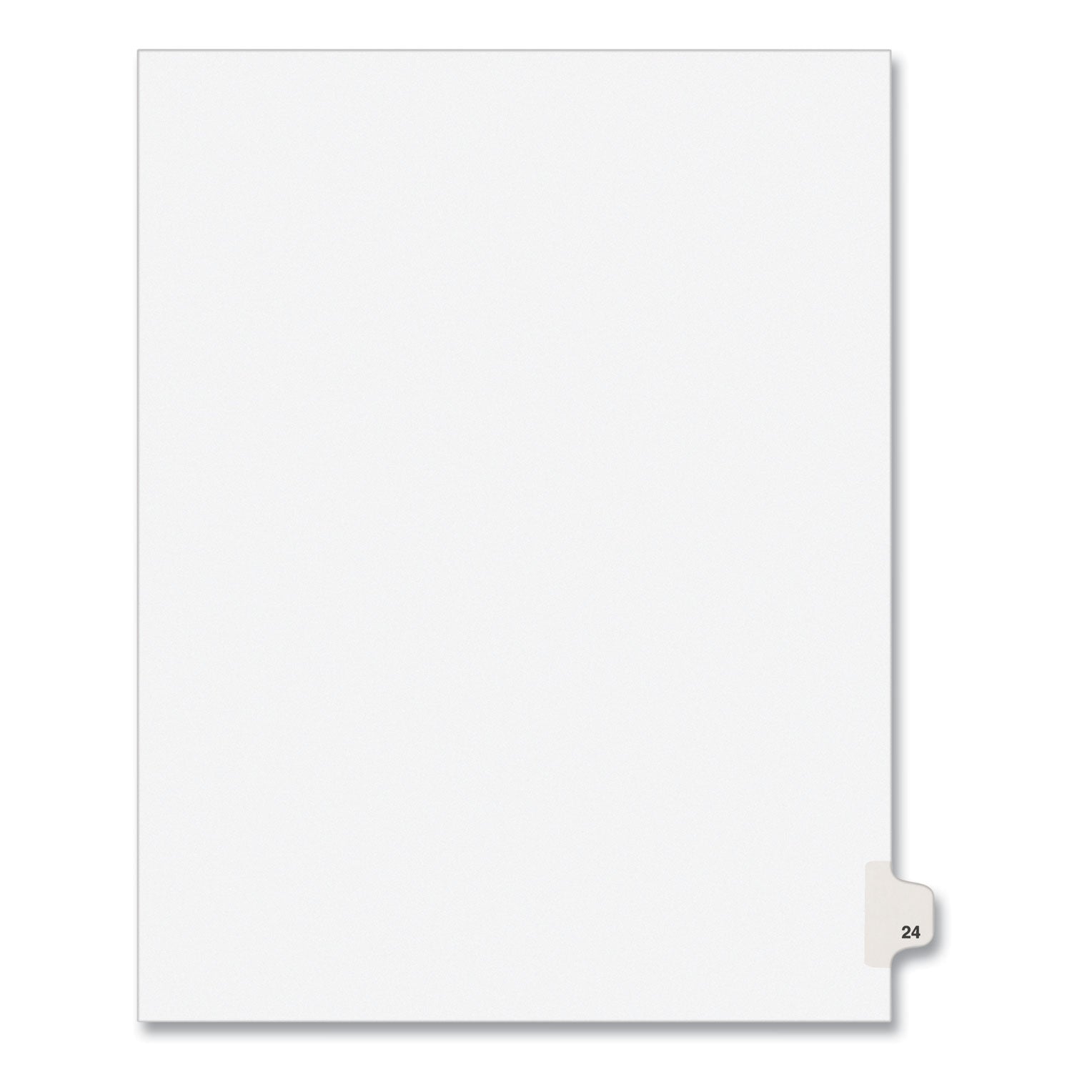 Preprinted Legal Exhibit Side Tab Index Dividers, Avery Style, 10-Tab, 24, 11 x 8.5, White, 25/Pack, (1024) - 