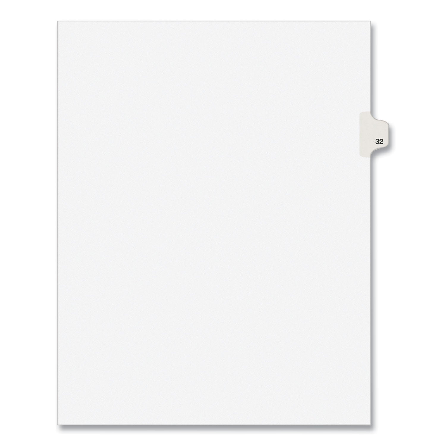 Preprinted Legal Exhibit Side Tab Index Dividers, Avery Style, 10-Tab, 32, 11 x 8.5, White, 25/Pack, (1032) - 