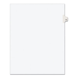 Preprinted Legal Exhibit Side Tab Index Dividers, Avery Style, 10-Tab, 55, 11 x 8.5, White, 25/Pack, (1055)