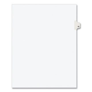 Preprinted Legal Exhibit Side Tab Index Dividers, Avery Style, 10-Tab, 56, 11 x 8.5, White, 25/Pack, (1056)
