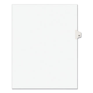 Preprinted Legal Exhibit Side Tab Index Dividers, Avery Style, 10-Tab, 59, 11 x 8.5, White, 25/Pack, (1059)