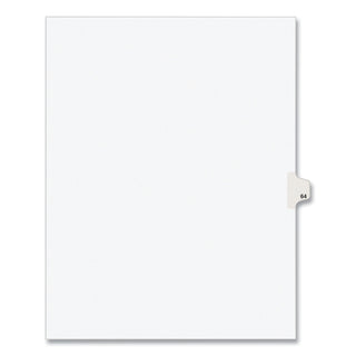 Preprinted Legal Exhibit Side Tab Index Dividers, Avery Style, 10-Tab, 64, 11 x 8.5, White, 25/Pack, (1064) - 