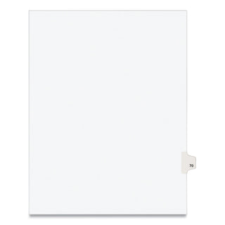 Preprinted Legal Exhibit Side Tab Index Dividers, Avery Style, 10-Tab, 70, 11 x 8.5, White, 25/Pack, (1070)