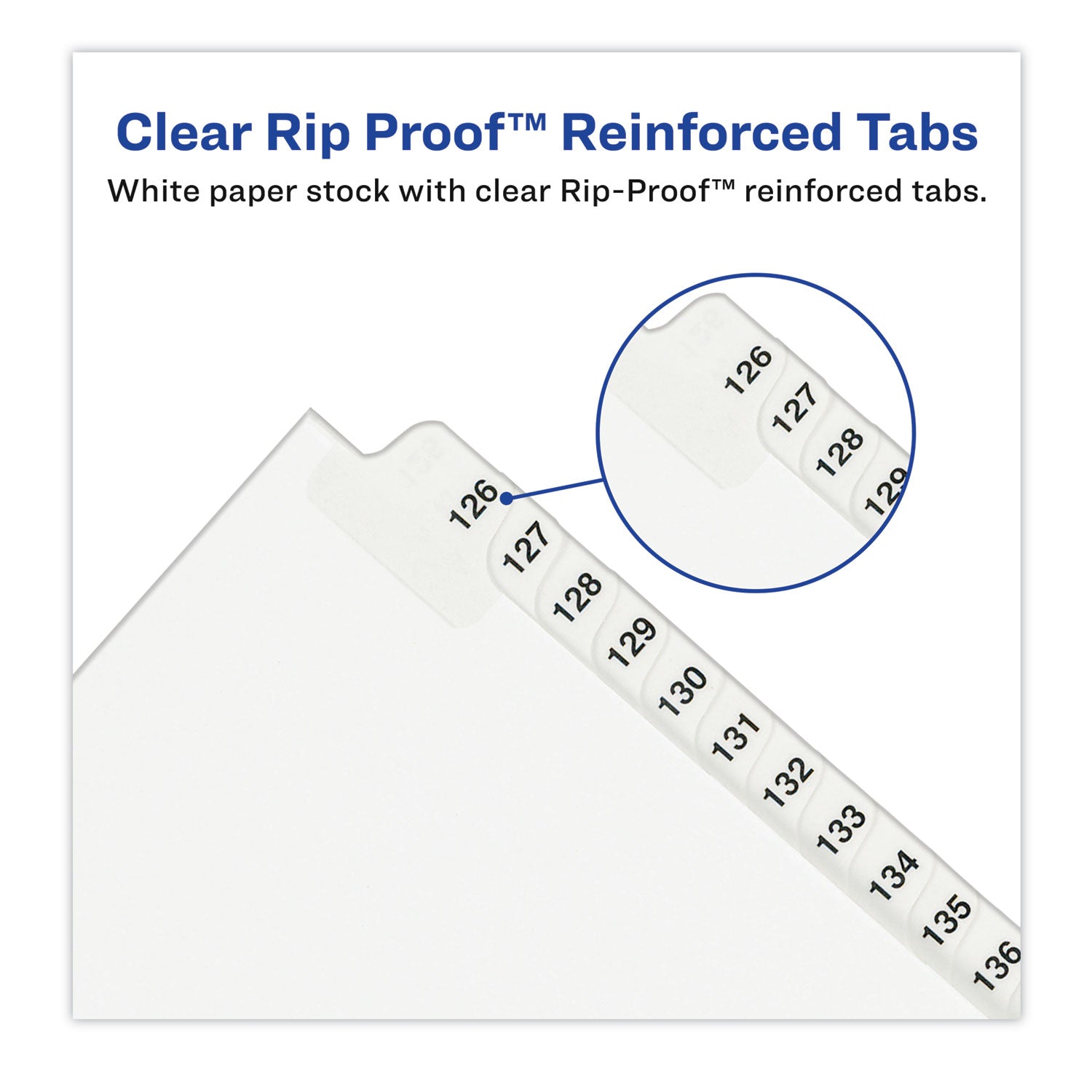 Preprinted Legal Exhibit Side Tab Index Dividers, Avery Style, 26-Tab, 1 to 25, 14 x 8.5, White, 1 Set - 