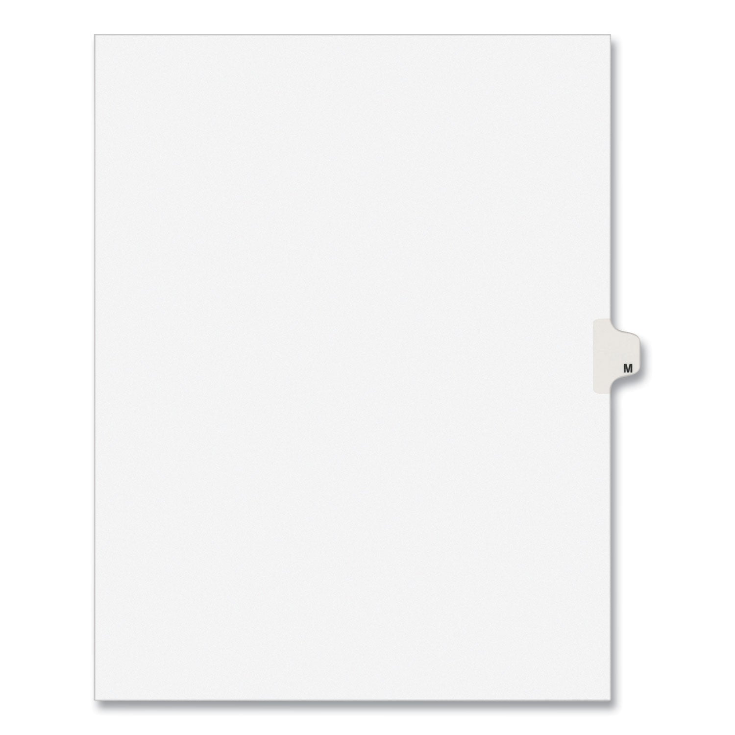 Preprinted Legal Exhibit Side Tab Index Dividers, Avery Style, 26-Tab, M, 11 x 8.5, White, 25/Pack, (1413) - 