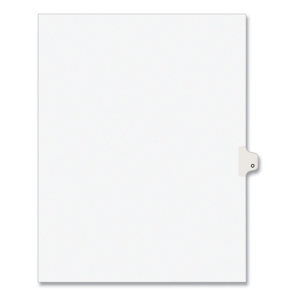 Preprinted Legal Exhibit Side Tab Index Dividers, Avery Style, 26-Tab, O, 11 x 8.5, White, 25/Pack, (1415) - 