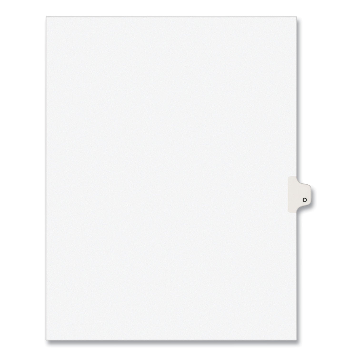 Preprinted Legal Exhibit Side Tab Index Dividers, Avery Style, 26-Tab, O, 11 x 8.5, White, 25/Pack, (1415) - 
