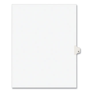 Preprinted Legal Exhibit Side Tab Index Dividers, Avery Style, 26-Tab, O, 11 x 8.5, White, 25/Pack, (1415) - 