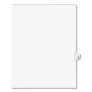 Preprinted Legal Exhibit Side Tab Index Dividers, Avery Style, 26-Tab, Q, 11 x 8.5, White, 25/Pack, (1417) - 