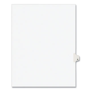 Preprinted Legal Exhibit Side Tab Index Dividers, Avery Style, 26-Tab, R, 11 x 8.5, White, 25/Pack, (1418) - 