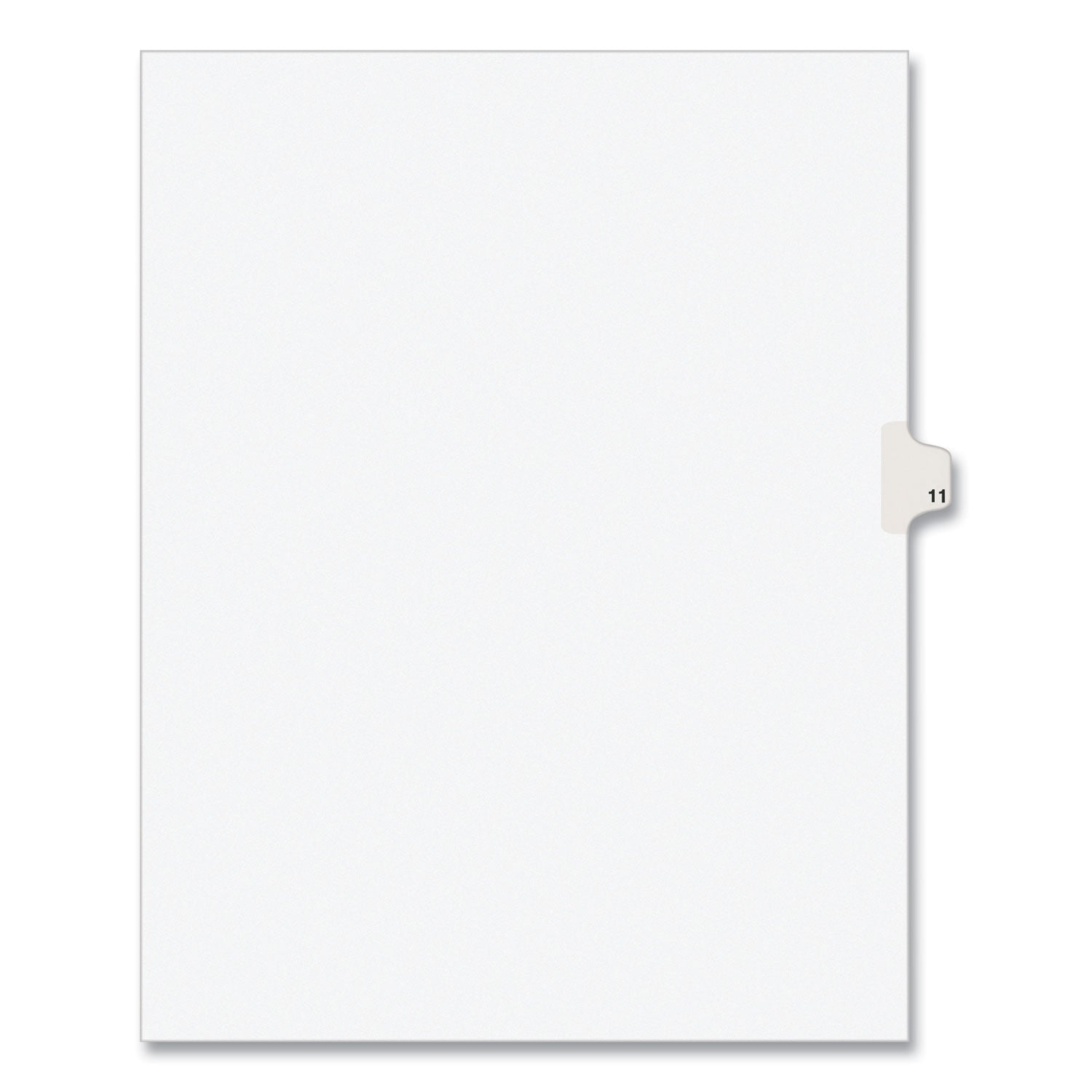 Preprinted Legal Exhibit Side Tab Index Dividers, Avery Style, 10-Tab, 11, 11 x 8.5, White, 25/Pack - 