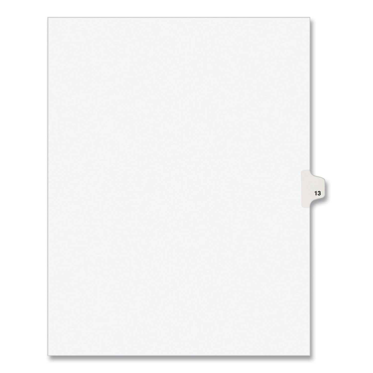 Preprinted Legal Exhibit Side Tab Index Dividers, Avery Style, 10-Tab, 13, 11 x 8.5, White, 25/Pack