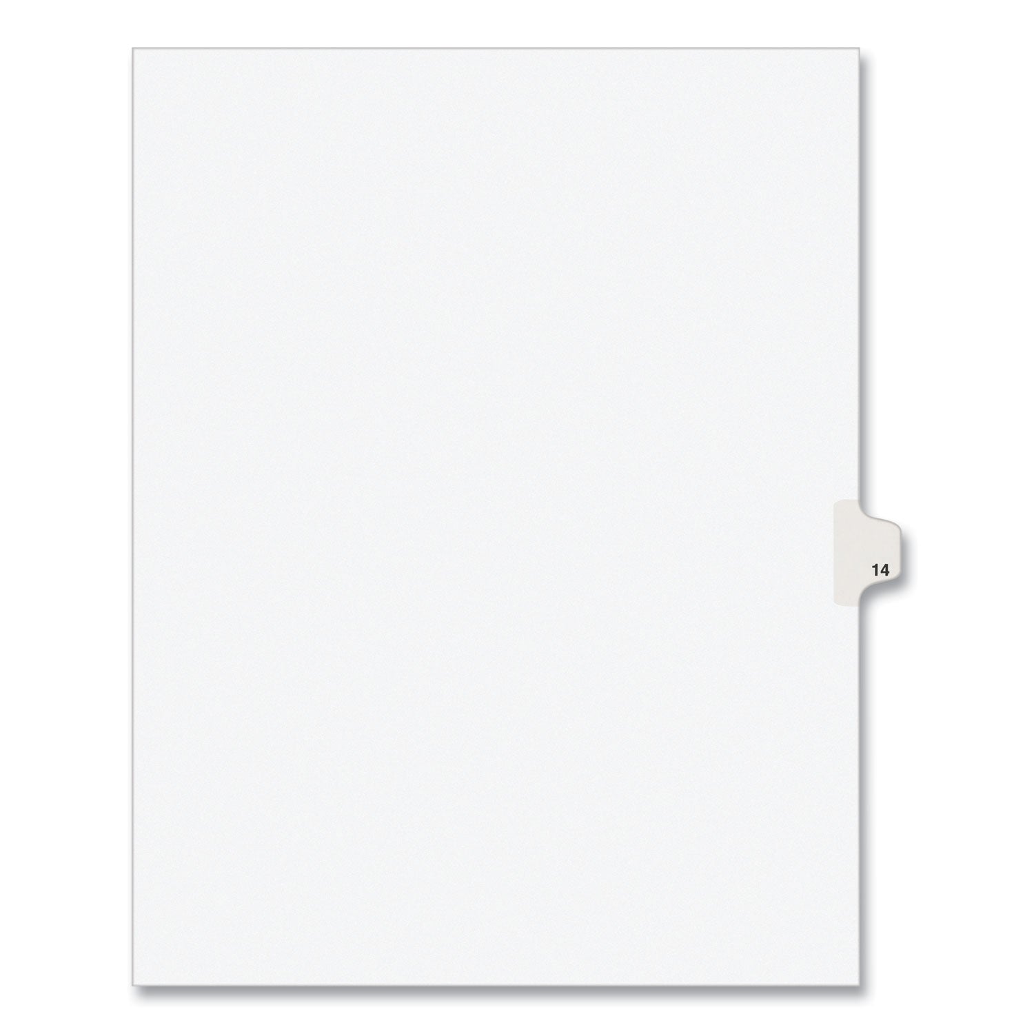 Preprinted Legal Exhibit Side Tab Index Dividers, Avery Style, 10-Tab, 14, 11 x 8.5, White, 25/Pack - 