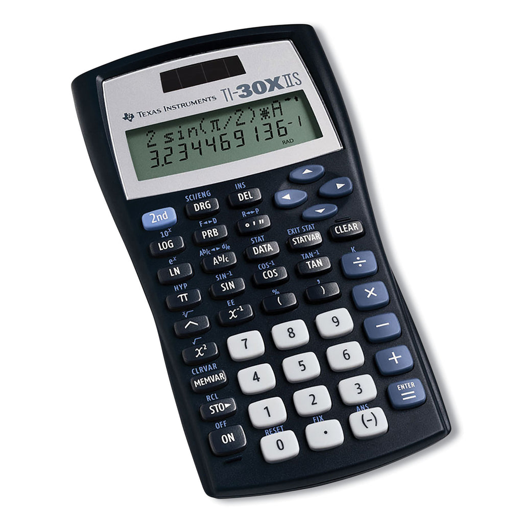 TI-30X IIS Scientific Calculator, 10-Digit LCD, Black