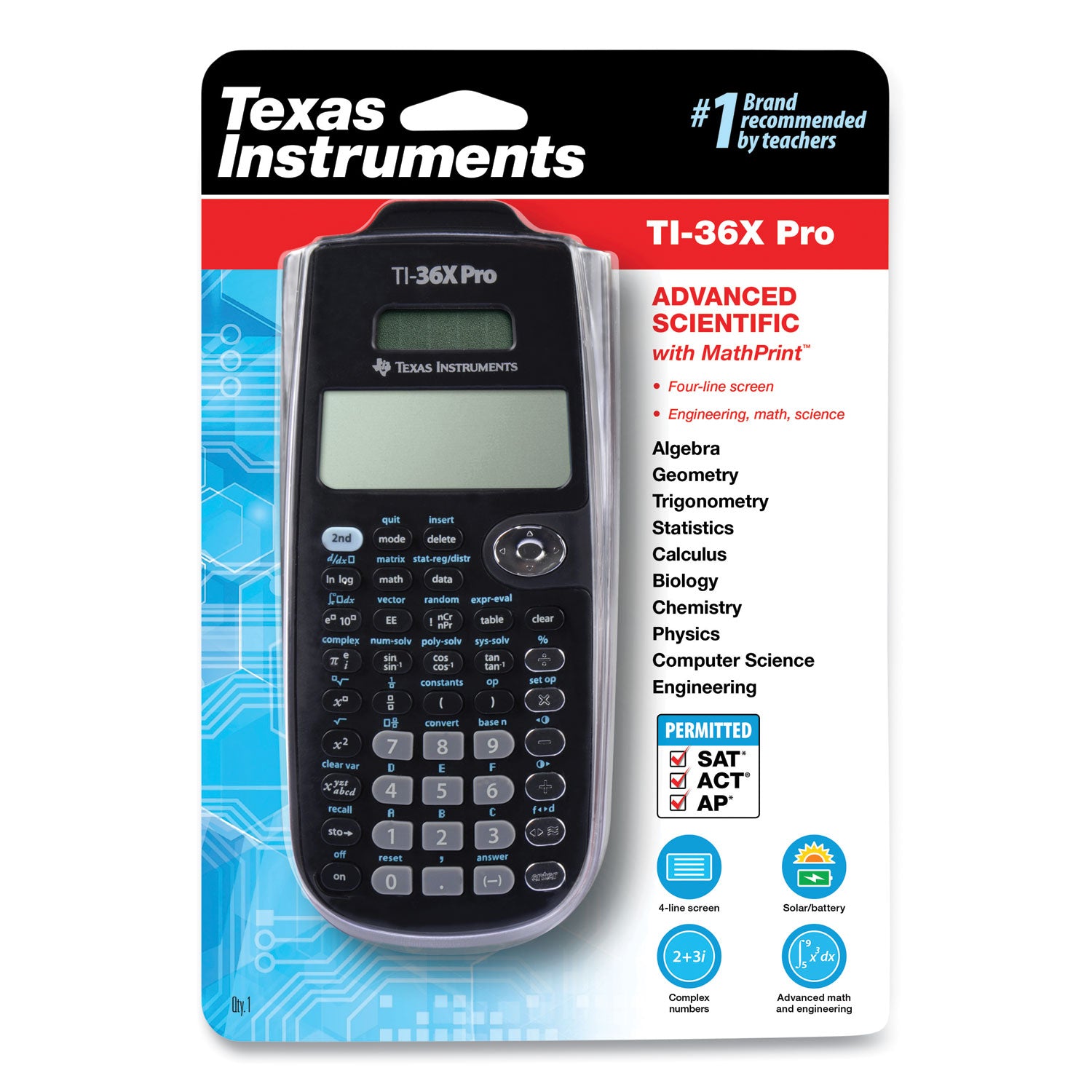 TI-36X Pro Scientific Calculator, 16-Digit LCD - 