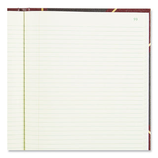 Texthide Eye-Ease Record Book, Black/Burgundy/Gold Cover, 10.38 x 8.38 Sheets, 300 Sheets/Book