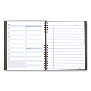 NotePro Undated Daily Planner, 10.75 x 8.5, Black Cover, Undated