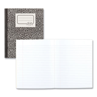 Composition Book, Wide/Legal Rule, Black Marble Cover, (80) 10 x 7.88 Sheets - 