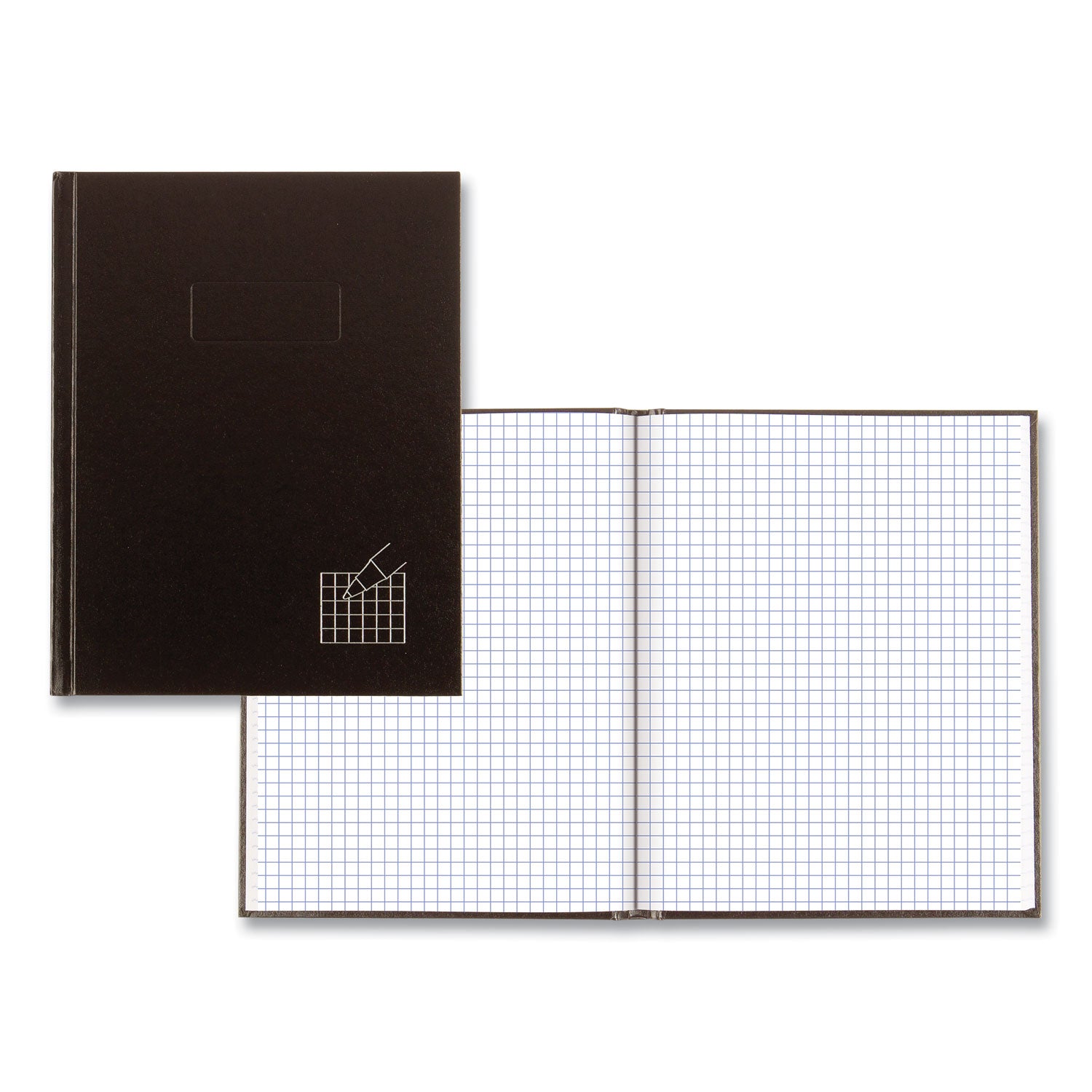 Professional Quad Notebook, Quadrille Rule (4 sq/in), Black Cover, (96) 9.25 x 7.25 Sheets - 