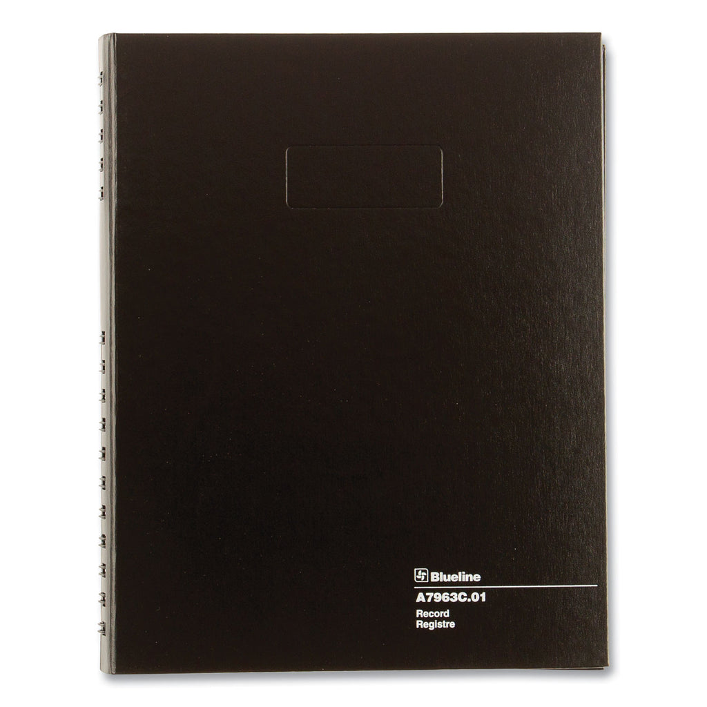 AccountPro Records Register Book, Black Cover, 9.5 x 6 Sheets, 300 Sheets/Book