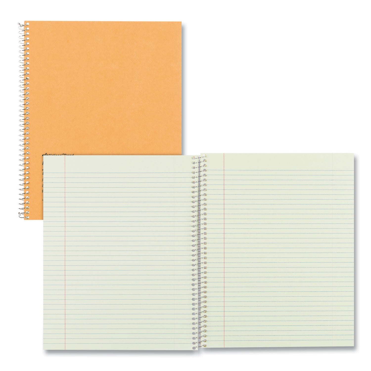 Single-Subject Wirebound Notebooks, Narrow Rule, Brown Paperboard Cover, (80) 10 x 8 Sheets - 