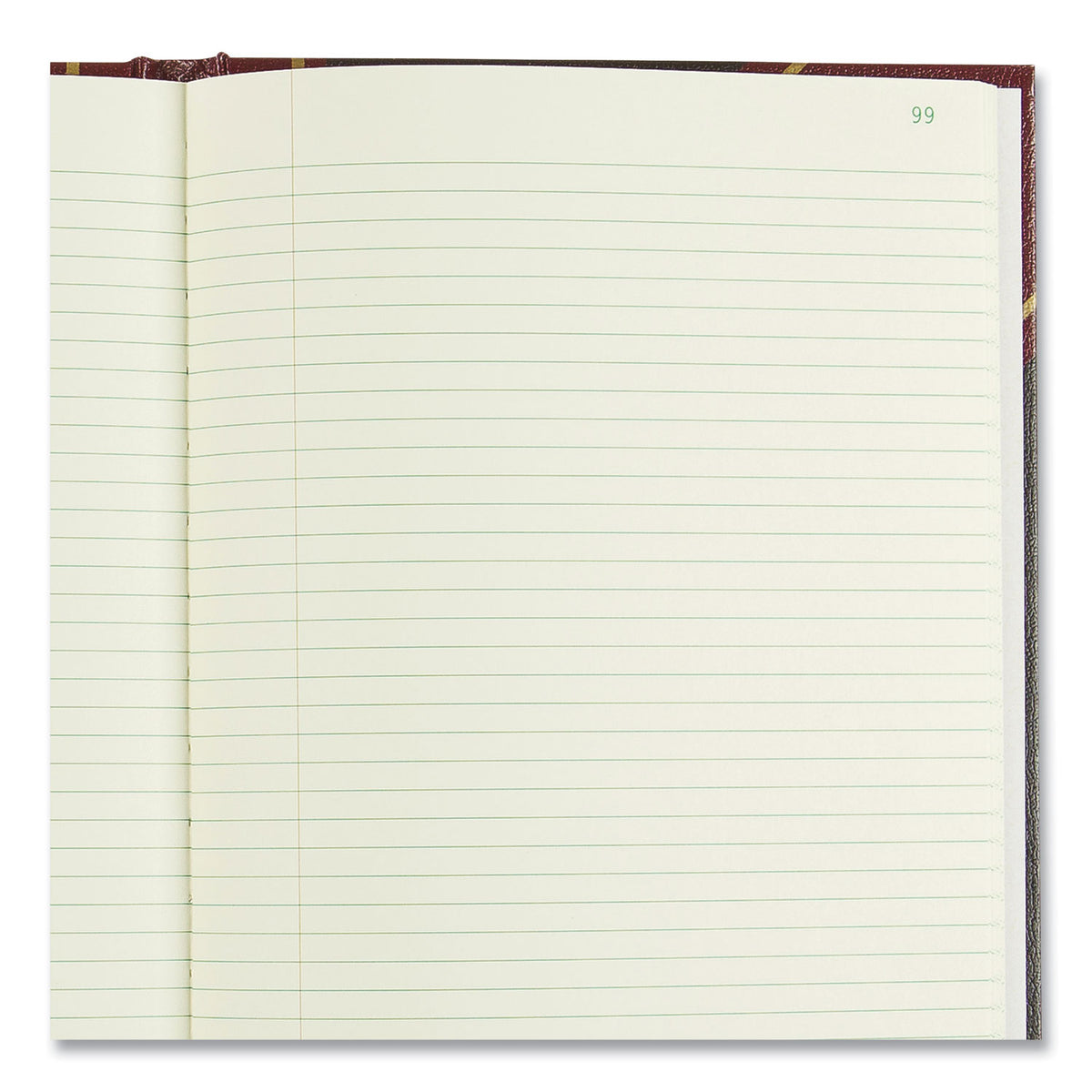 Texthide Record Book, 1-Subject, Medium/College Rule, Black/Burgundy Cover, (500) 14 x 8.5 Sheets