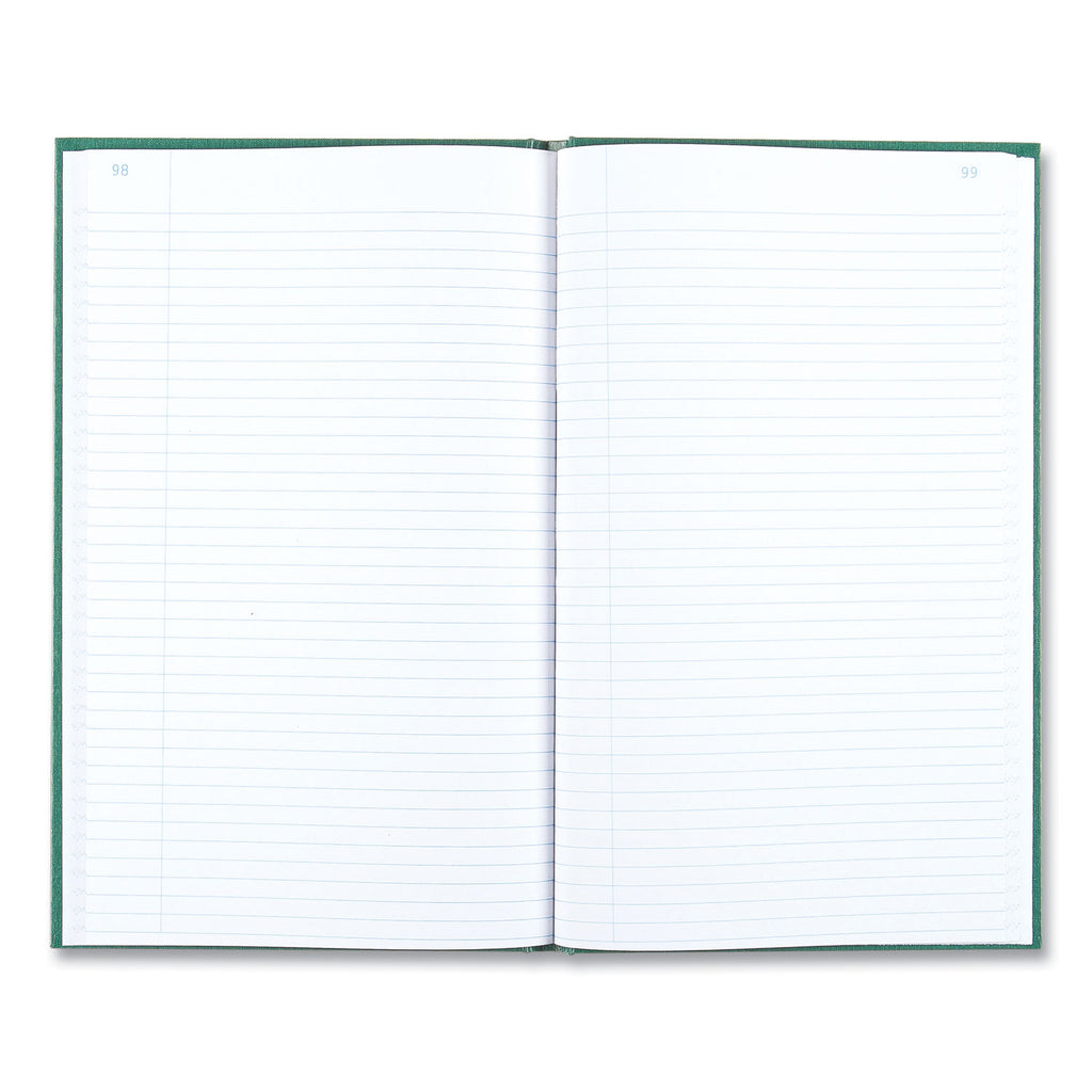 Emerald Series Account Book, Green Cover, 12.25 x 7.25 Sheets, 150 Sheets/Book
