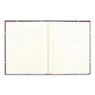 Texthide Eye-Ease Record Book, Black/Burgundy/Gold Cover, 10.38 x 8.38 Sheets, 300 Sheets/Book