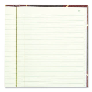 Texthide Eye-Ease Record Book, Black/Burgundy/Gold Cover, 10.38 x 8.38 Sheets, 150 Sheets/Book
