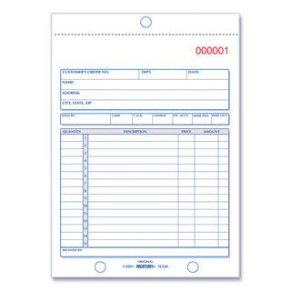 Sales Book, 15 Lines, Two-Part Carbonless, 5.5 x 7.88, 50 Forms Total - 